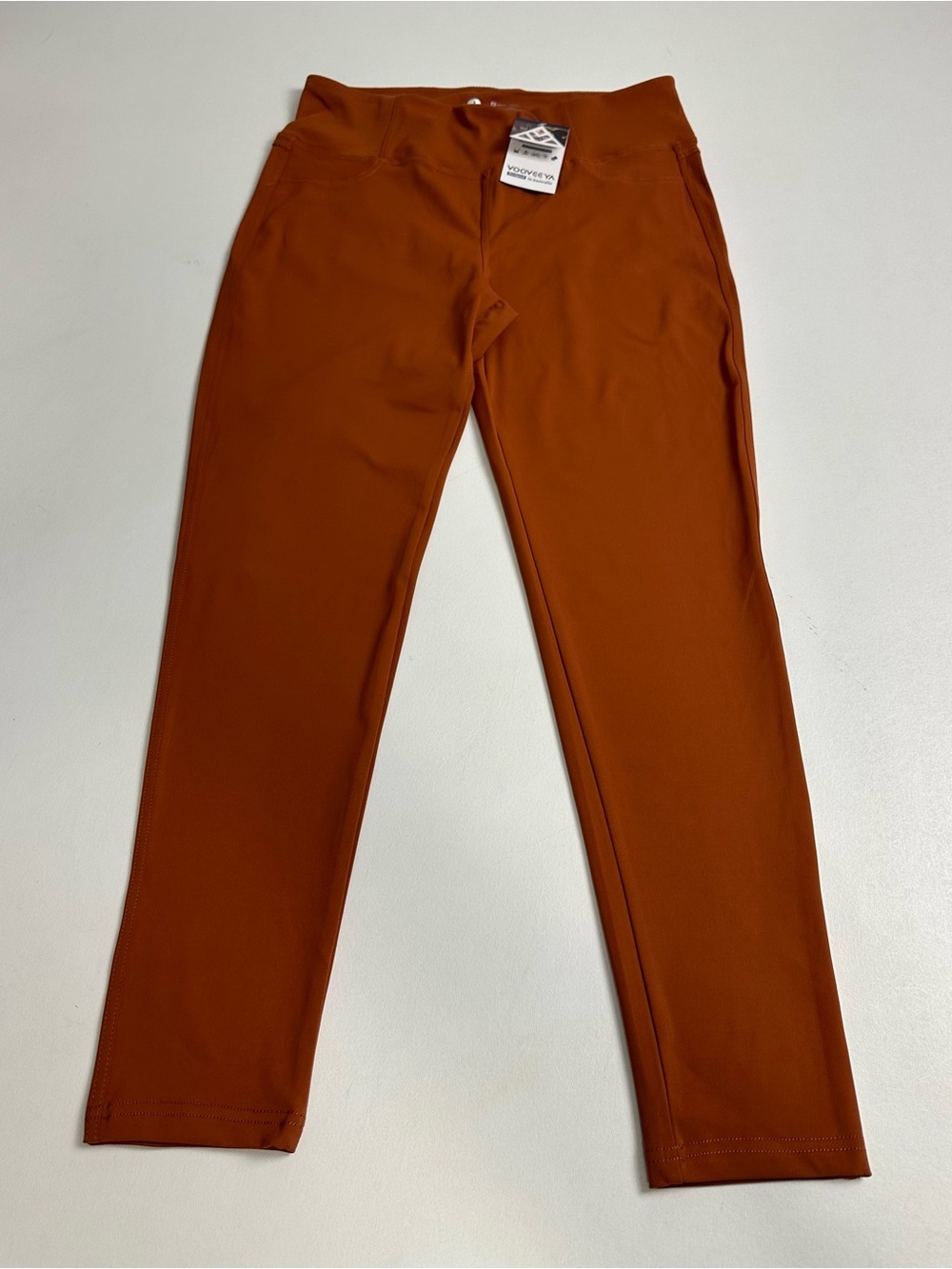 Vooveeya women’s XL high waist ankle, yoga pants, rust color, new‎ with tags